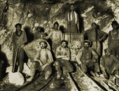 Photo of a South African Gold Mine from 1890 Cheap flights to Johannesburg: 1890 Gold Mine