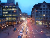 Zurich streets at night Cheap flights to Zurich: City streets at night