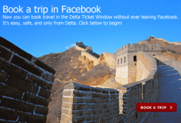 Delta offers airline ticket booking through Facebook