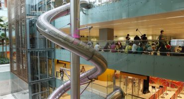 The Super Slide takes over Singapore’s airport