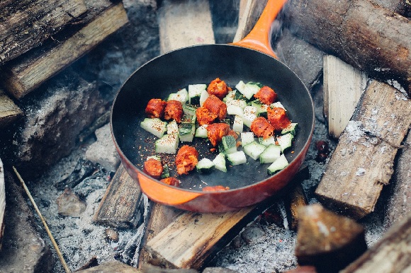 Food on the campfire