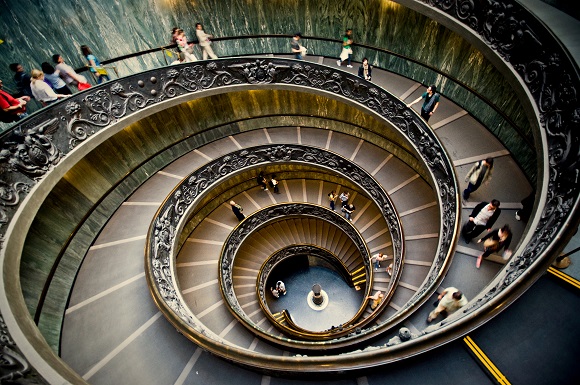 Spiral staircase in the Vatican Museum