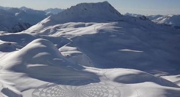 Stunning geometric art in the French Alps