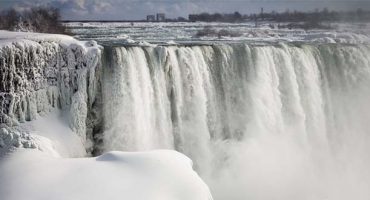 Brrr… Niagara Falls freezes over