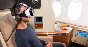 Virtual in-flight entertainment onboard Qantas