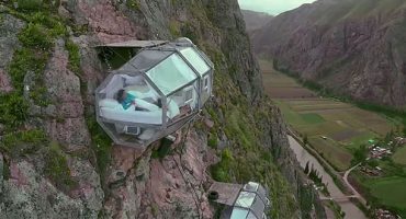 Peru’s coolest hotel hangs 400 feet above the ground
