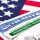US flag and visa applicaton