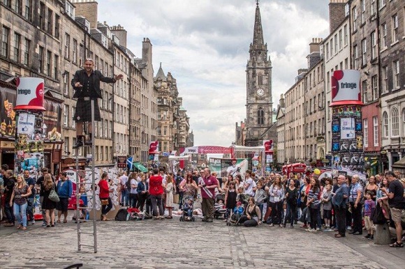 Street performers at the Edinburgh Festival Fringe