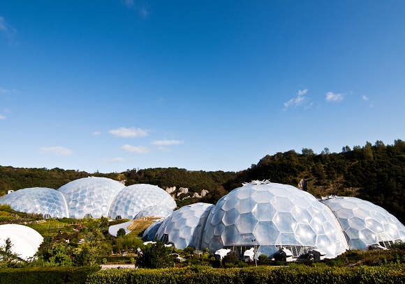 Exterior of The Eden Project in Cornwall