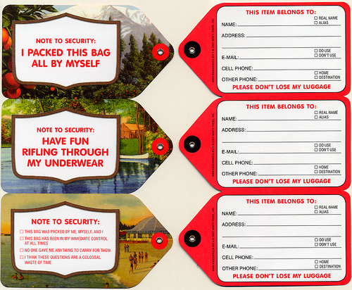 luggage tags from Target